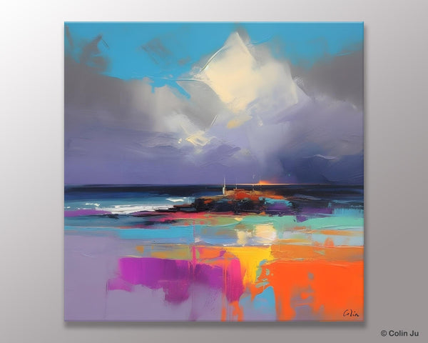 Landscape Canvas Paintings, Modern Canvas Wall Art Paintings, Original Canvas Painting for Living Room, Acrylic Painting on Canvas-Grace Painting Crafts