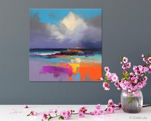 Landscape Canvas Paintings, Modern Canvas Wall Art Paintings, Original Canvas Painting for Living Room, Acrylic Painting on Canvas-Grace Painting Crafts