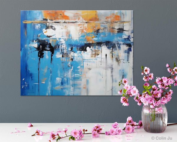 Oversized Canvas Paintings, Original Abstract Art, Modern Wall Art Ideas for Living Room, Palette Knife Painting, Contemporary Acrylic Art-Grace Painting Crafts