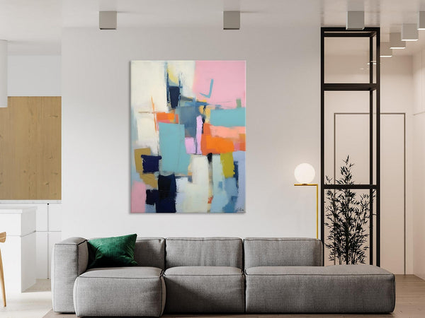 Contemporary Wall Art Paintings, Acrylic Painting on Canvas, Abstract Paintings for Bedroom, Extra Large Original Art, Buy Wall Art Online-Grace Painting Crafts