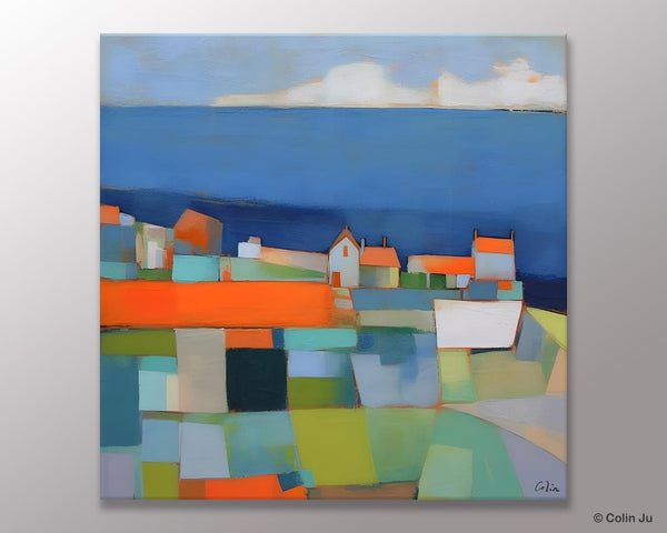 Landscape Canvas Paintings, Original Abstract Wall Art Paintings, Modern Wall Art Painting for Living Room, Acrylic Painting on Canvas-Grace Painting Crafts