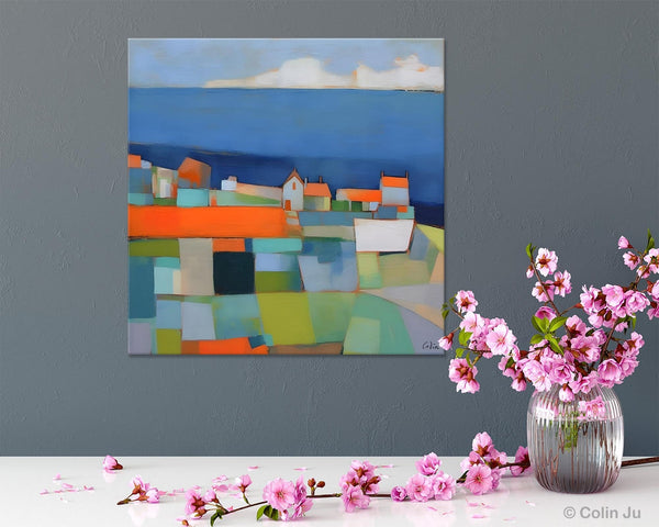 Landscape Canvas Paintings, Original Abstract Wall Art Paintings, Modern Wall Art Painting for Living Room, Acrylic Painting on Canvas-Grace Painting Crafts