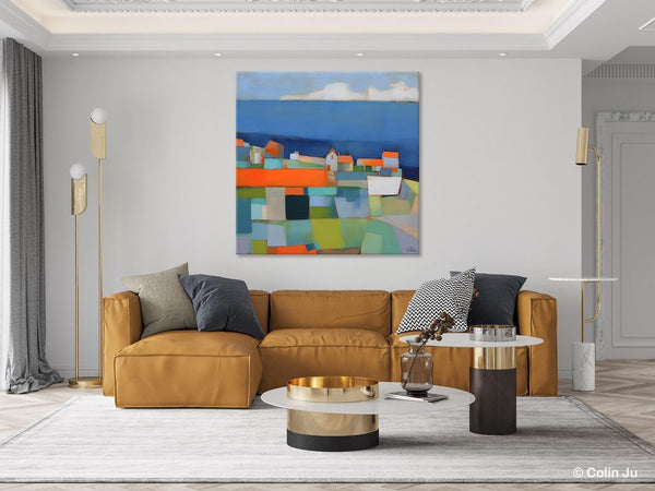 Landscape Canvas Paintings, Original Abstract Wall Art Paintings, Modern Wall Art Painting for Living Room, Acrylic Painting on Canvas-Grace Painting Crafts
