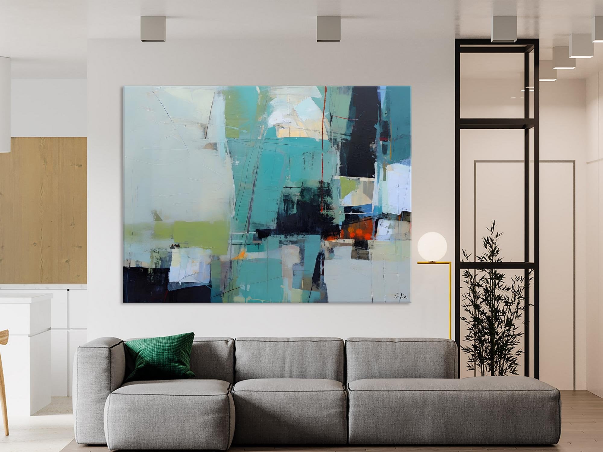 Oversized Canvas Paintings, Original Abstract Art, Large Wall Art Ideas for Living Room, Hand Painted Canvas Art, Contemporary Acrylic Art-Grace Painting Crafts