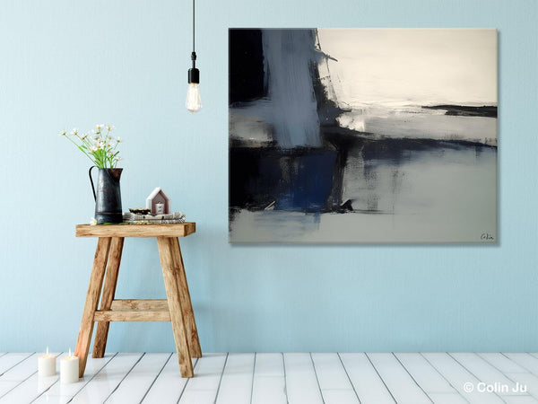 Abstract Painting for Bedroom, Large Original Abstract Art, Contemporary Acrylic Paintings, Abstract Painting on Canvas, Simple Wall Art-Grace Painting Crafts