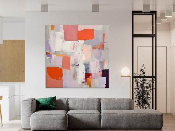Modern Acrylic Artwork, Original Abstract Wall Art, Contemporary Canvas Art, Hand Painted Canvas Art, Large Abstract Painting for Bedroom-Grace Painting Crafts