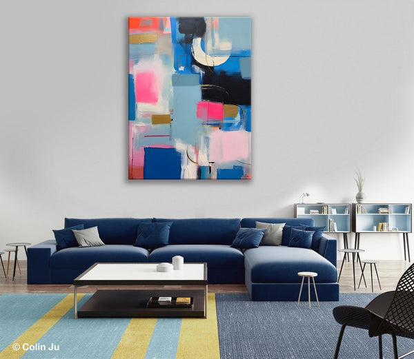 Large Painting Ideas for Living Room, Large Original Canvas Art, Contemporary Acrylic Painting on Canvas, Modern Abstract Wall Art Paintings-Grace Painting Crafts