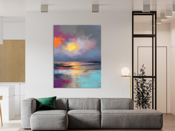 Landscape Painting on Canvas, Abstract Paintings for Bedroom, Contemporary Wall Art Paintings, Extra Large Original Art, Buy Wall Art Online-Grace Painting Crafts