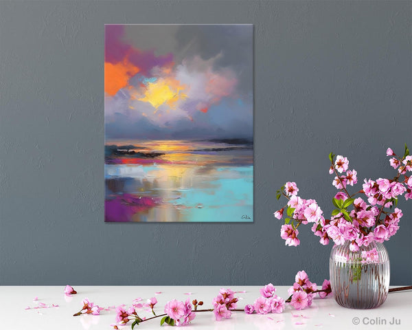 Landscape Painting on Canvas, Abstract Paintings for Bedroom, Contemporary Wall Art Paintings, Extra Large Original Art, Buy Wall Art Online-Grace Painting Crafts