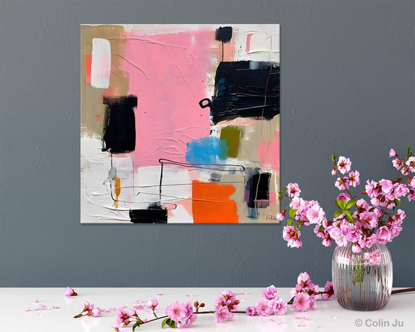 Modern Acrylic Artwork, Large Abstract Painting for Bedroom, Original Abstract Wall Art, Modern Canvas Paintings, Contemporary Canvas Art-Grace Painting Crafts