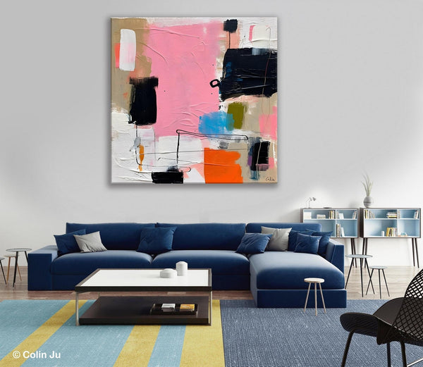 Modern Acrylic Artwork, Large Abstract Painting for Bedroom, Original Abstract Wall Art, Modern Canvas Paintings, Contemporary Canvas Art-Grace Painting Crafts