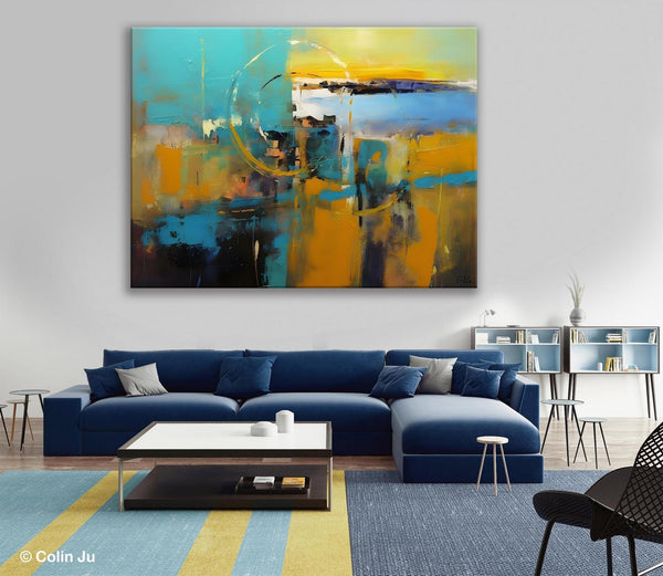 Oversized Canvas Paintings, Original Abstract Art, Hand Painted Canvas Art, Contemporary Acrylic Art, Huge Wall Art Ideas for Living Room-Grace Painting Crafts