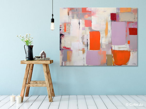 Large Wall Art Ideas for Bedroom, Hand Painted Canvas Art, Oversized Canvas Paintings, Original Abstract Art, Contemporary Acrylic Artwork-Grace Painting Crafts