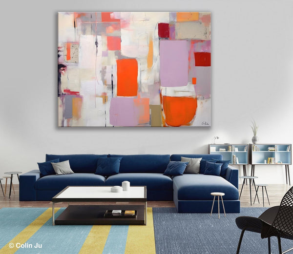 Large Wall Art Ideas for Bedroom, Hand Painted Canvas Art, Oversized Canvas Paintings, Original Abstract Art, Contemporary Acrylic Artwork-Grace Painting Crafts