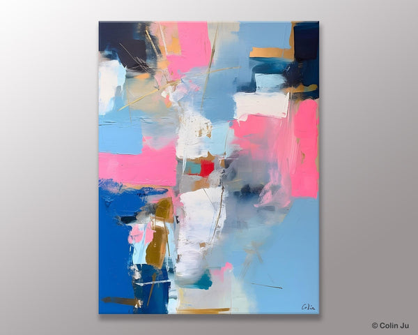 Large Art Painting for Living Room, Original Canvas Art, Contemporary Acrylic Painting on Canvas, Oversized Modern Abstract Wall Paintings-Grace Painting Crafts