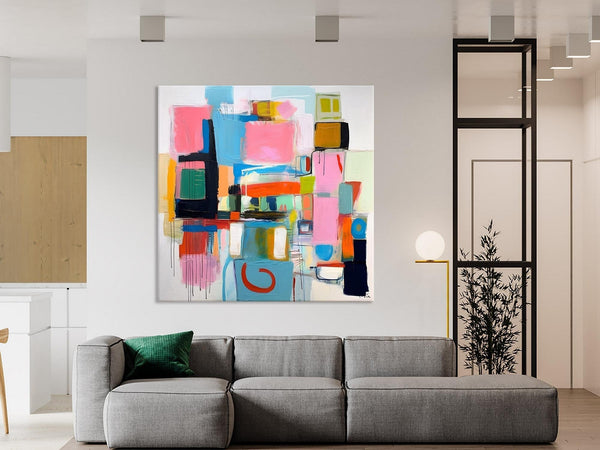 Contemporary Canvas Art, Original Modern Wall Art, Modern Canvas Paintings, Modern Acrylic Artwork, Large Abstract Painting for Dining Room-Grace Painting Crafts