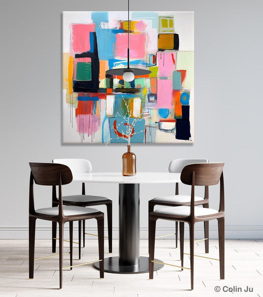 Contemporary Canvas Art, Original Modern Wall Art, Modern Canvas Paintings, Modern Acrylic Artwork, Large Abstract Painting for Dining Room-Grace Painting Crafts
