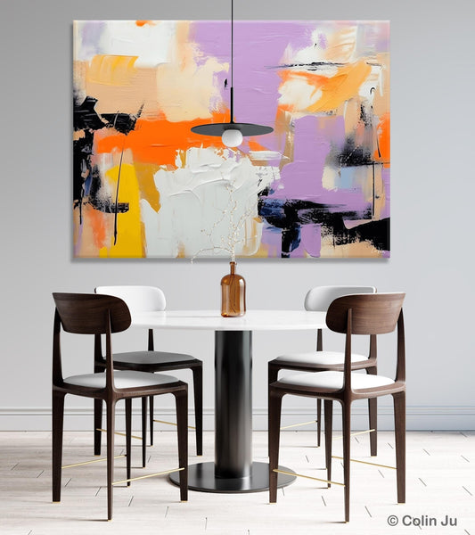 Modern Acrylic Painting on Canvas, Contemporary Wall Art Paintings, Extra Large Original Art for Dining Room, Hand Painted Canvas Artwork-Grace Painting Crafts