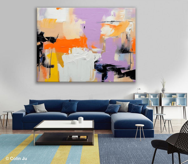 Modern Acrylic Painting on Canvas, Contemporary Wall Art Paintings, Extra Large Original Art for Dining Room, Hand Painted Canvas Artwork-Grace Painting Crafts