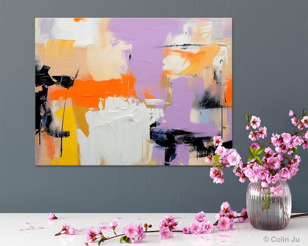 Modern Acrylic Painting on Canvas, Contemporary Wall Art Paintings, Extra Large Original Art for Dining Room, Hand Painted Canvas Artwork-Grace Painting Crafts
