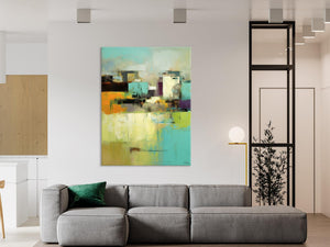 Contemporary Wall Art Paintings, Abstract Wall Paintings, Extra Large Paintings for Dining Room, Hand Painted Canvas Art, Original Artowrk-Grace Painting Crafts