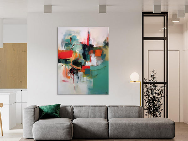 Abstract Wall Paintings, Extra Large Paintings for Dining Room, Hand Painted Canvas Art, Original Artowrk, Contemporary Wall Art Paintings-Grace Painting Crafts