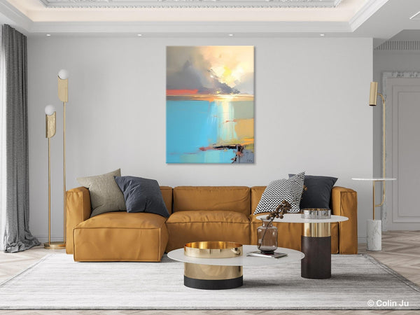 Contemporary Acrylic Painting on Canvas, Large Original Artwork, Large Landscape Paintings for Living Room, Modern Canvas Art Paintings-Grace Painting Crafts