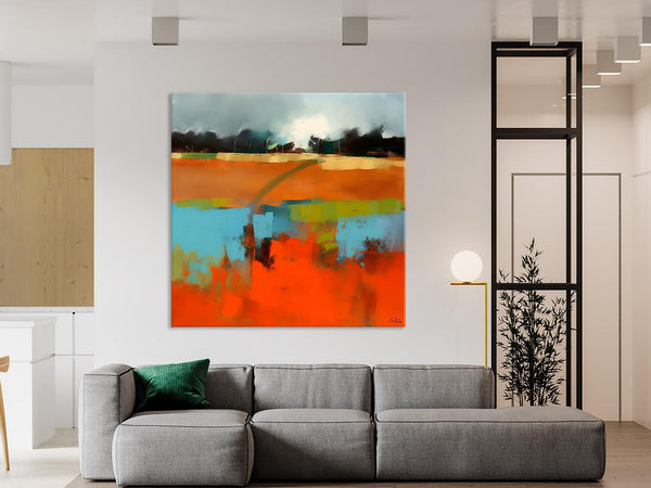 Original Abstract Wall Art, Landscape Acrylic Art, Landscape Canvas Art, Hand Painted Canvas Art, Large Abstract Painting for Living Room-Grace Painting Crafts