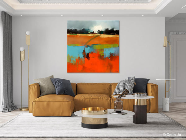 Original Abstract Wall Art, Landscape Acrylic Art, Landscape Canvas Art, Hand Painted Canvas Art, Large Abstract Painting for Living Room-Grace Painting Crafts