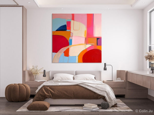 Modern Acrylic Artwork, Simple Canvas Paintings, Large Abstract Painting for Dining Room, Contemporary Canvas Art, Original Modern Wall Art-Grace Painting Crafts
