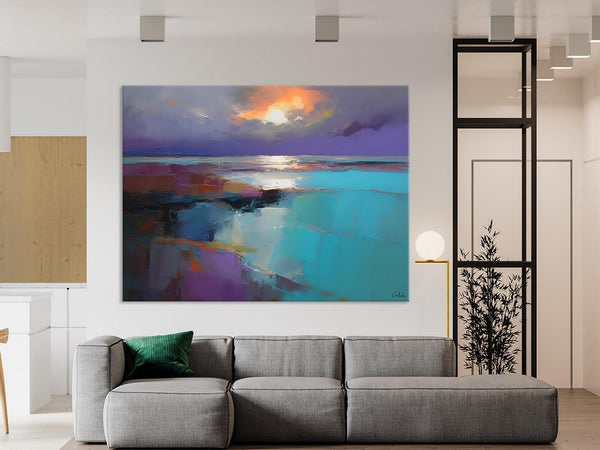 Original Landscape Abstract Painting, Landscape Canvas Paintings for Dining Room, Extra Large Modern Wall Art, Acrylic Painting on Canvas-Grace Painting Crafts