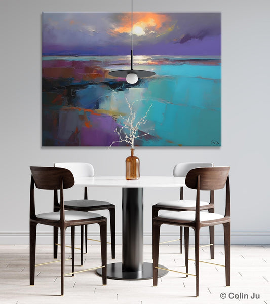 Original Landscape Abstract Painting, Landscape Canvas Paintings for Dining Room, Extra Large Modern Wall Art, Acrylic Painting on Canvas-Grace Painting Crafts