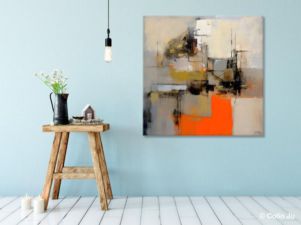 Large Abstract Art for Bedroom, Original Abstract Wall Art, Simple Modern Acrylic Artwork, Modern Canvas Paintings, Contemporary Canvas Art-Grace Painting Crafts