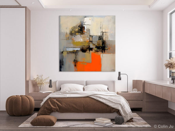 Large Abstract Art for Bedroom, Original Abstract Wall Art, Simple Modern Acrylic Artwork, Modern Canvas Paintings, Contemporary Canvas Art-Grace Painting Crafts