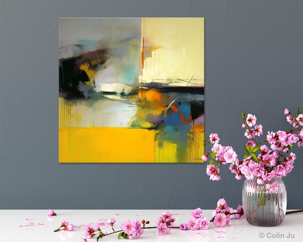 Simple Modern Acrylic Artwork, Modern Canvas Paintings, Large Abstract Art for Bedroom, Original Abstract Wall Art, Contemporary Canvas Art-Grace Painting Crafts