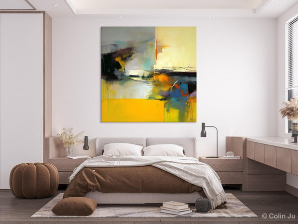 Simple Modern Acrylic Artwork, Modern Canvas Paintings, Large Abstract Art for Bedroom, Original Abstract Wall Art, Contemporary Canvas Art-Grace Painting Crafts
