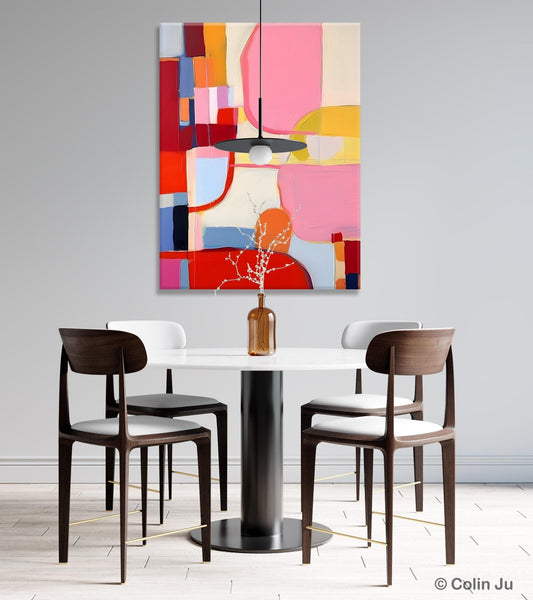 Original Canvas Artwork, Contemporary Acrylic Painting on Canvas, Large Painting for Dining Room, Simple Abstract Art, Wall Art Paintings-Grace Painting Crafts