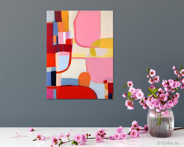 Original Canvas Artwork, Contemporary Acrylic Painting on Canvas, Large Painting for Dining Room, Simple Abstract Art, Wall Art Paintings-Grace Painting Crafts