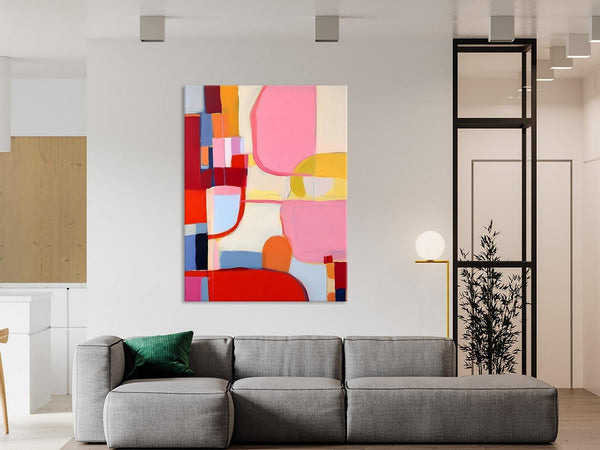 Original Canvas Artwork, Contemporary Acrylic Painting on Canvas, Large Painting for Dining Room, Simple Abstract Art, Wall Art Paintings-Grace Painting Crafts