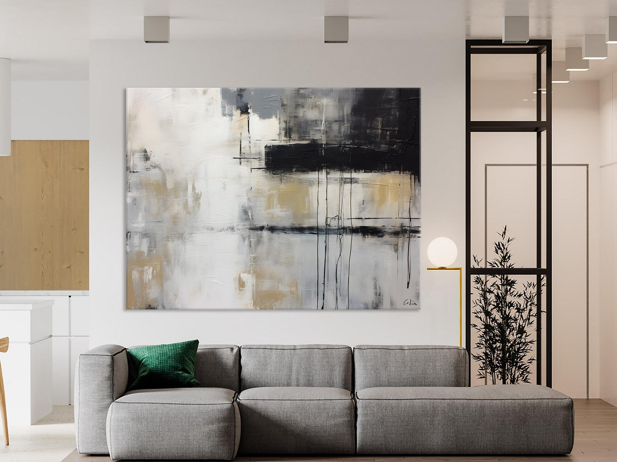 Hand Painted Original Canvas Art, Contemporary Acrylic Paintings, Large Wall Art Painting for Bedroom, Oversized Modern Abstract Paintings-Grace Painting Crafts