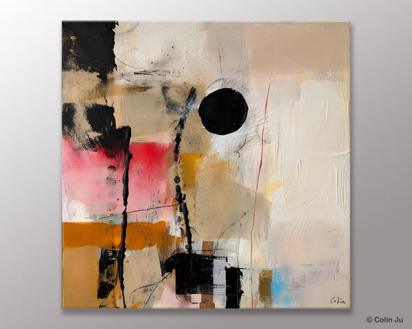 Modern Canvas Art Paintings, Abstract Wall Art for Bedroom, Original Modern Acrylic Artwork, Extra Large Abstract Paintings for Dining Room-Grace Painting Crafts