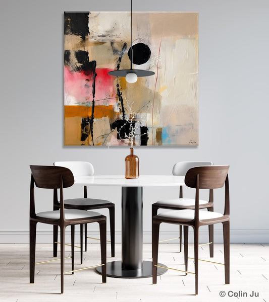 Modern Canvas Art Paintings, Abstract Wall Art for Bedroom, Original Modern Acrylic Artwork, Extra Large Abstract Paintings for Dining Room-Grace Painting Crafts