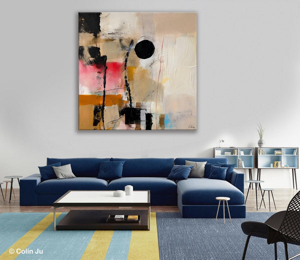 Modern Canvas Art Paintings, Abstract Wall Art for Bedroom, Original Modern Acrylic Artwork, Extra Large Abstract Paintings for Dining Room-Grace Painting Crafts