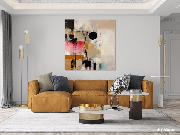Modern Canvas Art Paintings, Abstract Wall Art for Bedroom, Original Modern Acrylic Artwork, Extra Large Abstract Paintings for Dining Room-Grace Painting Crafts