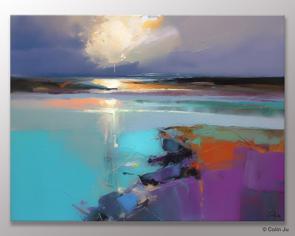 Original Landscape Paintings, Landscape Canvas Paintings for Living Room, Extra Large Modern Wall Art Paintings, Acrylic Painting on Canvas-Grace Painting Crafts