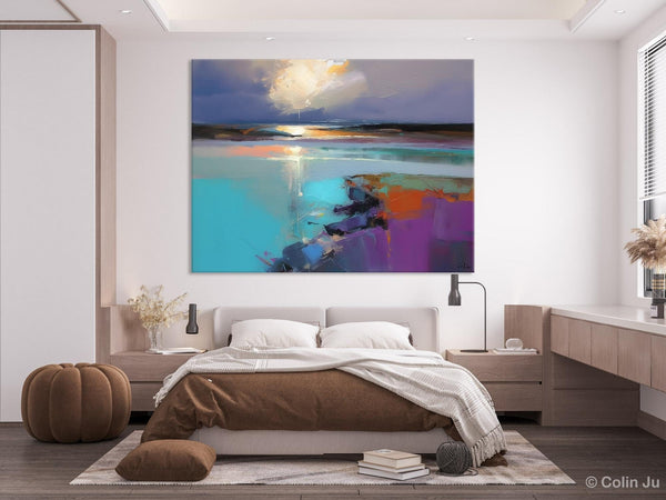 Original Landscape Paintings, Landscape Canvas Paintings for Living Room, Extra Large Modern Wall Art Paintings, Acrylic Painting on Canvas-Grace Painting Crafts