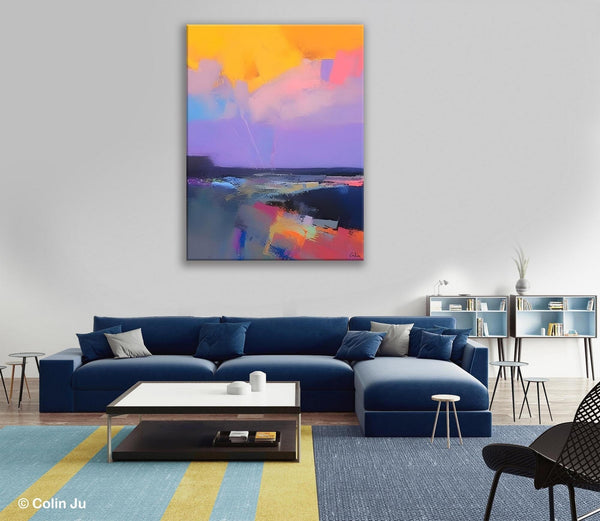 Abstract Landscape Artwork, Contemporary Wall Art Paintings, Extra Large Original Art, Landscape Painting on Canvas, Hand Painted Canvas Art-Grace Painting Crafts