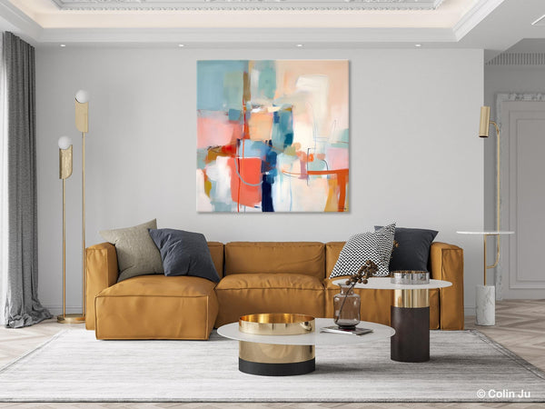 Canvas Paintings, Large Abstract Art for Bedroom, Simple Modern Acrylic Artwork, Modern Original Abstract Wall Art, Contemporary Canvas Art-Grace Painting Crafts