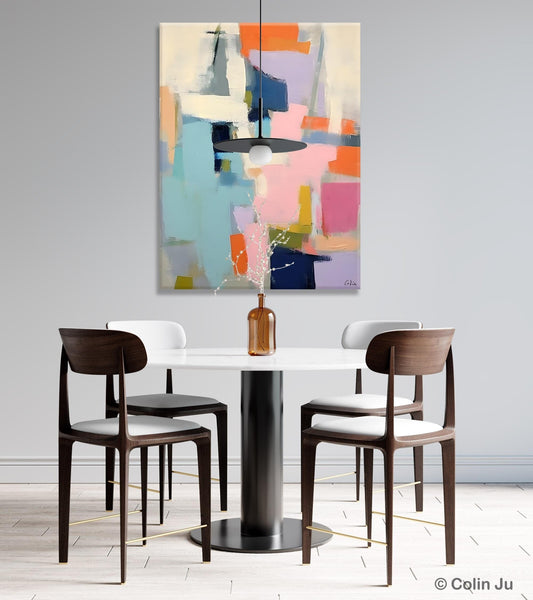 Large Wall Art Painting for Bedroom, Original Canvas Art, Contemporary Acrylic Painting on Canvas, Oversized Modern Abstract Wall Paintings-Grace Painting Crafts