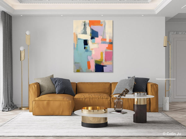 Large Wall Art Painting for Bedroom, Original Canvas Art, Contemporary Acrylic Painting on Canvas, Oversized Modern Abstract Wall Paintings-Grace Painting Crafts